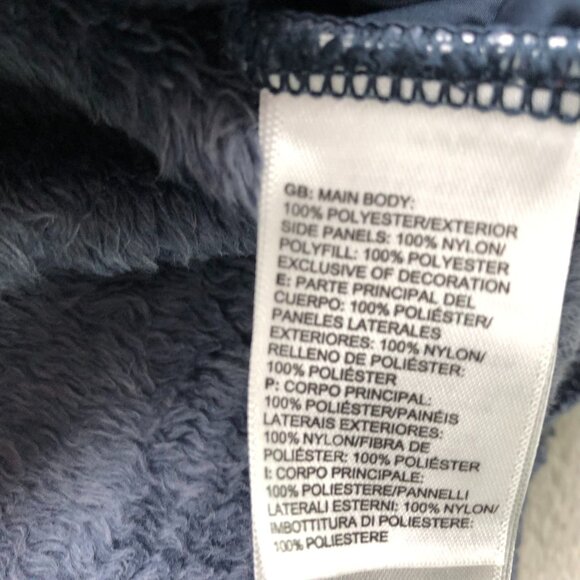 The North Face Womens Half-Zip Pullover Jacket Small Fuzzy Fleece Blue & Gray - Picture 10 of 13